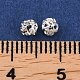 真鍮ビーズ  中空ラウンド  銀  4x3.5mm  穴：1.4mm&nbsp;KK-H250-03A-S-3