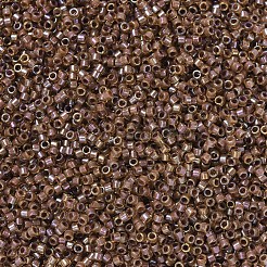 MIYUKIデリカビーズ  シリンダー  日本製シードビーズ  11/0  （db0287)シナモン裏地トパーズ光沢  1.3x1.6mm  穴：0.8mm  約2000PCS /ボトル  10 G /ボトル&nbsp;SEED-JP0008-DB0287