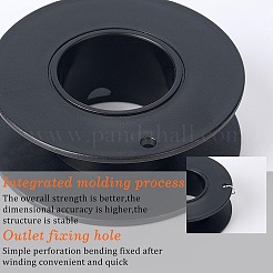 プラスチック糸ボビン  刺繍およびミシン用  ブラック  55x20mm  穴：3mm&nbsp;ODIS-OC0001-03