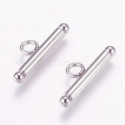 変色しにくい304ステンレススチールのトグル留め具  ステンレス鋼色  トグル：21x16mm  穴：3mm  バー：23x3mm  穴：3mm&nbsp;STAS-K148-01P