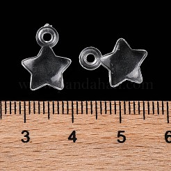 透明なアクリルパーツ  スター  透明  15x10x3mm  穴：2mm  約2500個/500g&nbsp;OACR-M011-10