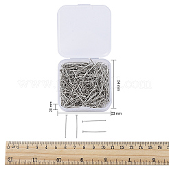 鉄平頭ピン  プラチナ  24x0.7mm  21ゲージ  ヘッド：2mm  約450個/箱&nbsp;IFIN-YW0001-11P