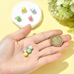 8個、8種類のスタイルの電気メッキ合金チャーム  野球/テニスのチャーム  ゴールドカラー  ミックスカラー  10.5~13x8~9mm  穴：1.2~1.8mm  1個/スタイル&nbsp;FIND-CJ0005-49