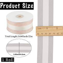 ポリエステルリボン  ギフト包装用  パーティーの装飾  ピンク  1-5/8インチ（42mm）  約24.06ヤード（22m）/ロール&nbsp;OCOR-WH20013-005D