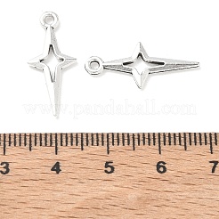 合金のチベット風チャーム  スターのチャーム  アンティークシルバー  23x10x1.5mm  穴：1.6mm&nbsp;PALLOY-A037-01C-AS