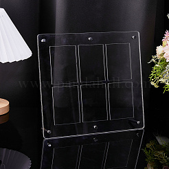 PVC製デスクトップスポーツカードオーガナイザーホルダー  長方形  透明  完成品：65x270x245mm&nbsp;AJEW-WH0248-918A
