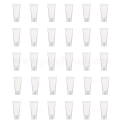 20ml peプラスチック詰め替え可能なフリップトップキャップボトル  PPプラスチック蓋付き  旅行用ポータブルスクイーズメイクアップホース  フェイシャルクレンザーチューブ  顔クリーム容器  ホワイト  8cm  容量：20ミリリットル&nbsp;X-MRMJ-WH0037-02A