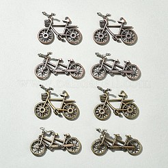 8pcs4スタイルチベットスタイルアロイペンダント  自転車  アンティークブロンズ＆赤銅  26~47x35~52.5x18mm  穴：2~2.5x2mm  2個/スタイル&nbsp;FIND-FS0002-59