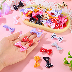 90個9色のポリエステル装飾アクセサリー  手作り蝶ネクタイ  蝶結び  ミックスカラー  23~25x38~40x8mm  10個/カラー&nbsp;DIY-TA0012-70