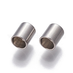 変色しない304ステンレススチールコードエンドキャップ  コラム  ステンレス鋼色  4mm  穴：4mm  外径:5mm&nbsp;STAS-P239-08P-C