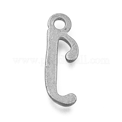 合金文字ペンダント  ラックめっき  カドミウムフリー＆鉛フリー  メッキなし  文字.j  12~17x4~15x2mm  穴：1.5mm&nbsp;PALLOY-J718-01C-J