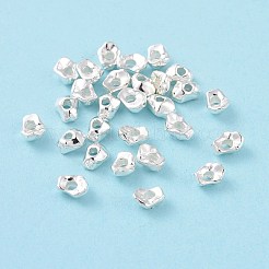 925スターリングシルバービーズ  ナゲット  銀  4x3x2mm  穴：1.2mm  約87個/10g&nbsp;STER-D035-06S