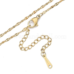 304ステンレススチール製ダップチェーンネックレス、男性用、女性用  ゴールドカラー  15.75インチ（40cm）&nbsp;NJEW-N050-A05-G20