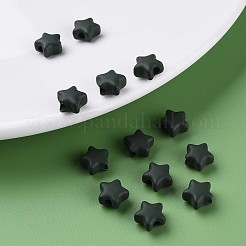 スプレープリントアクリルビーズ  スター  オリーブドラブ  8.5x9.5x5mm  穴：2mm  約2050個/500g&nbsp;MACR-S373-45-O01