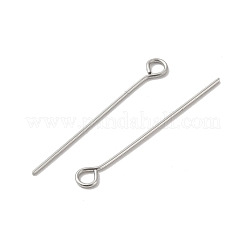 304ステンレススチールアイピン  ステンレス鋼色  15~60x0.6mm  穴：1.8~2mm  110個/セット&nbsp;STAS-K293-12P