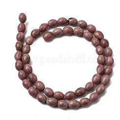 天然石ロードナイトビーズ連売り  オーバル  8~8.5x6~7mm  穴：0.7~0.8mm  約49~50個/連  15.75''（40センチメートル）&nbsp;G-K362-I05-02