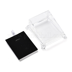 プラスチックのペンダントネックレスディスプレイ  ベルベットと  ペンダント用  ブラック  81x72x40mm&nbsp;PDIS-G001-01