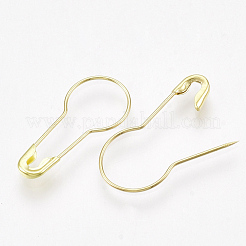 真鍮ひょうたんピン  編みステッチマーカー  ゴールドカラー  20~21x9x1.5mm  ピン：0.5mm  約1000個/袋&nbsp;KK-T036-02G