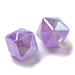 アクリルパーツ  ポリゴン  ミディアム蘭  21x16x16mm  穴：3.6mm&nbsp;LS-OACR-B011-A03