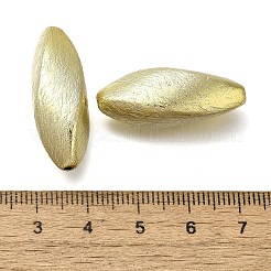 UVメッキ CCB プラスチックビーズ  テクスチャー  オーバル  シャンパンゴールド  29.5x11x10.5mm  穴：1.8mm&nbsp;CCB-D008-02G