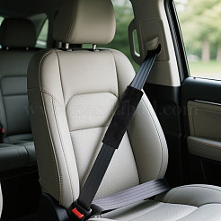 フロック加工布製車用シートベルトカバー  長方形  ブラック  250x70x10mm&nbsp;AJEW-WH0609-949