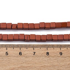 天然石レッドジャスパービーズ連売り  キューブ  3.5~4.5x3.5~4.5x3.5~4.5mm  穴：1~1.2mm  約90~96個/連  15.24~15.55''（38.7~39.5センチメートル）&nbsp;G-G002-A12