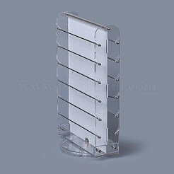 有機ガラスのピアスの表示  鉄と  ジュエリーディスプレイスタンド  プラチナ  ホワイト  21.5x12.5x30.5cm&nbsp;EDIS-L005-02