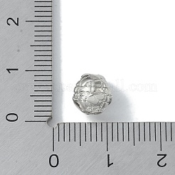 ラックメッキ真鍮製ビーズ  長持ちメッキ  鉛フリー＆カドミウムフリー  地雷  プラチナ  8.5x7.5mm  穴：1.8mm&nbsp;KK-A220-18P
