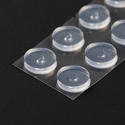 シリコン製ピアスキャッチ  透明耳カニューレ  透明  5x1mm  穴：1~1.2mm&nbsp;SIL-WH20010-02A