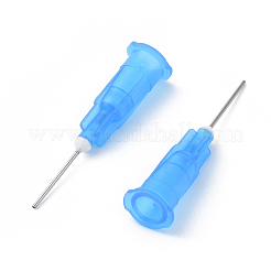 プラスチック製精密な液体ディスペンスツール鈍針  ライトスカイブルー  7.5x6.5x29.5mm  内径：4mm  ピン：0.6mm&nbsp;TOOL-WH0117-19C
