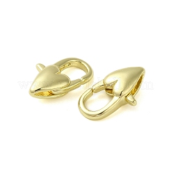 真鍮カニカン  カドミウムフリー＆ニッケルフリー＆鉛フリー  ハート  ゴールドカラー  16x9x5mm  穴：4mm&nbsp;KK-B089-23B-G