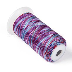セグメント染色ラウンドポリエステルミシン糸  手縫い・ミシン用  タッセル刺繡  パープル  12プライ  0.8mm  約300m /ロール&nbsp;OCOR-Z001-B-19