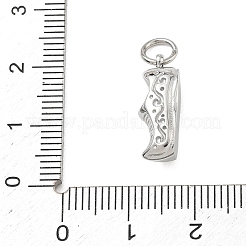 304ステンレスペンダント  靴チャーム  ステンレス鋼色  18x6x6.5mm  穴：5mm&nbsp;FIND-T075-03P