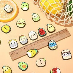 40 個 20 スタイルのかわいい PVC プラスチックカボション  食品と果物  混合図形  ミックスカラー  26~30x21~28x4mm  2個/スタイル&nbsp;KY-CJ0001-66