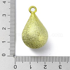 真鍮製ベルペンダント  水琴鈴(すいきんすず)  ティアドロップチャーム  ゴールドカラー  30.5x17~17.5mm  穴：2.8mm&nbsp;LS-KK-K359-01G