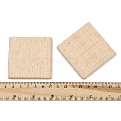 未加工のブナ材シート  空白の四角  モカシン  59.5~60x59~60x6mm&nbsp;WOOD-G028-01C