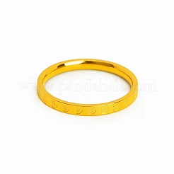 ハート柄201ステンレススチール指輪  ゴールドカラー  usサイズ6（16.5mm）&nbsp;FS-WG2B97B-01