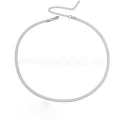 女性用304ステンレススチールスネークチェーンネックレス  ステンレス鋼色  2mm  21.65インチ（55cm）&nbsp;WG80FEF-24