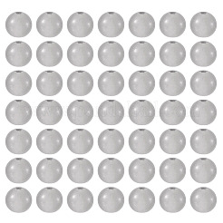 1連売り模造翡翠ガラスビーズ連売り  スプレー塗装  ラウンド  ライトグレー  8mm  穴：1.3~1.6mm  約100個/連  31.4インチ&nbsp;DGLA-TAD0001-03I