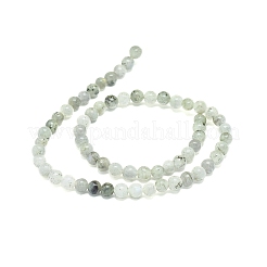 天然石ラブラドライトビーズ連売り  ラウンド  6mm  穴：1mm  約62個/連  15.16インチ（38.5cm）&nbsp;G-G828-01-6mm