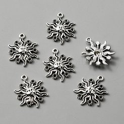 合金のチベット風チャーム  太陽のチャーム  アンティークシルバー  24x18.5x3mm  穴：1.5mm&nbsp;FIND-CJC0012-028