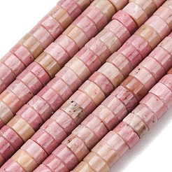 天然石ロードナイトビーズ連売り  ディスク  ヒシビーズ  6x3.5mm  穴：0.8mm  約115~118個/連  14.76~14.96''（37.5~98センチメートル）&nbsp;G-M420-A11-01