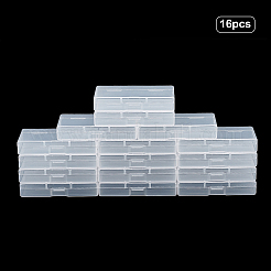 プラスチックビーズ保管容器ボックス  長方形  透明  5x9.3x1.75mm&nbsp;CON-BC0006-43