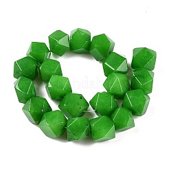 天然石マレーシアジェイドビーズ連売り  多面カットキューブ  染め  10~11x10~11x9.5~11mm  穴：0.9mm  約20個/連  8.27''（21センチメートル）&nbsp;G-T138-36