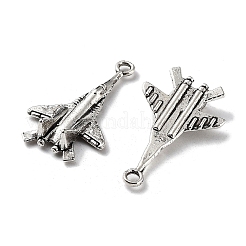 合金のチベット風チャーム  カドミウムフリー＆鉛フリー  飛行機  アンティークシルバー  28x16.5x5mm  穴：1.9mm  約666個/1000g&nbsp;FIND-G065-02AS