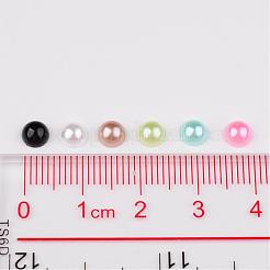 1箱ハーフラウンドドーム型ABS樹脂模造パールカボション  ミックスカラー  5x2.5mm&nbsp;SACR-X0001-B