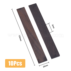 ウッドブックマークストリップ  刻印用栞材  長方形  コーヒー  150x20x3mm  10個/箱&nbsp;AJEW-FH0003-29