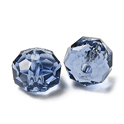 透明なk9ガラスビーズ  多面カット  ロンデル  モンタナ州  6x4mm  穴：1.2mm&nbsp;GLAA-E048-02-22
