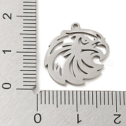 変色しない201ステンレススチールペンダント  レーザー切断  ワシ  ステンレス鋼色  17x17x1mm  穴：1.2mm&nbsp;FIND-Z009-07P