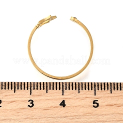 304ステンレススチールマイクロパヴェキュービックジルコニアオープンカフリング  六線星形  18KGP本金メッキ  7.5mm  usサイズ9（18.9mm）&nbsp;RJEW-S628-02G